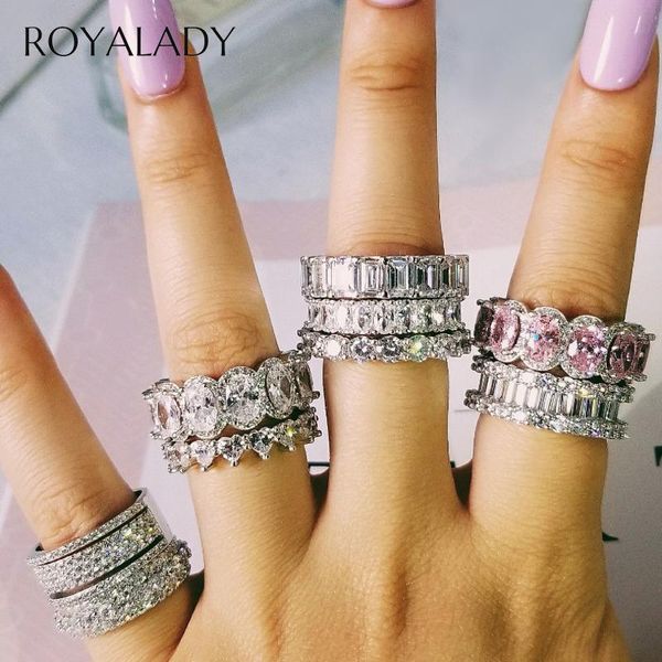 cluster rings luxury clear cubic zirconia wedding band eternity ring for women big crystal silver color gift ladies love wholesale jewelry, Golden;silver
cluster rings luxury clear cubic zirconia wedding band eternity ring for women big crystal silver color gift ladies love wholesale jewelry, Golden;silver