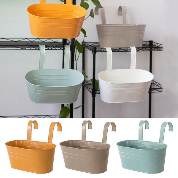 1pc hanging flower pots iron balcony garden planter holder with detachable hook planters &
1pc hanging flower pots iron balcony garden planter holder with detachable hook planters &