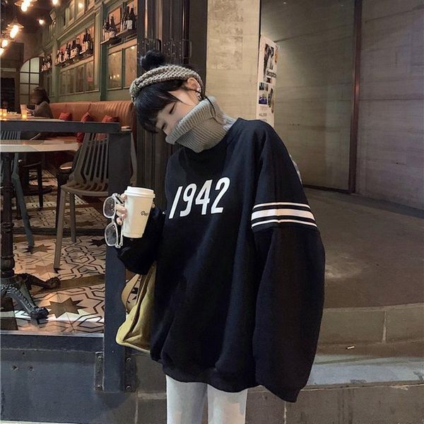 winter 1942 hoodies ladies fashion harajuku female long sleeve pullovers poleron mujer oversized crewneck sweatshirt clothes women's &, Black
winter 1942 hoodies ladies fashion harajuku female long sleeve pullovers poleron mujer oversized crewneck sweatshirt clothes women's &, Black