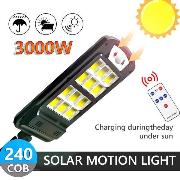 solar lamps 3000w powerful 240cob led light outdoor with remote control waterproof wireless sensor pir motion street garden lamp
solar lamps 3000w powerful 240cob led light outdoor with remote control waterproof wireless sensor pir motion street garden lamp