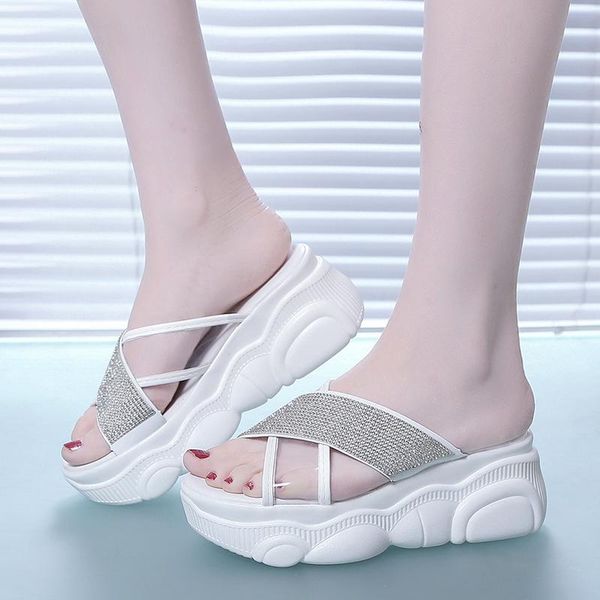 slippers rimocy 2021 summer fashion crystal wedges sandals women open toe pvc cross platform woman beach casual shoes, Black
slippers rimocy 2021 summer fashion crystal wedges sandals women open toe pvc cross platform woman beach casual shoes, Black