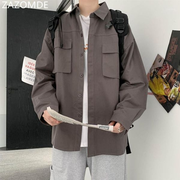men's jackets 2021 leisure big pockets outerwear hooded coats fashion solid mens long sleeve windbreaker plus size shirts, Black;brown
men's jackets 2021 leisure big pockets outerwear hooded coats fashion solid mens long sleeve windbreaker plus size shirts, Black;brown