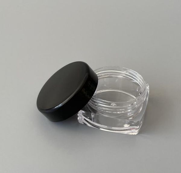 2022 new 50pcs cosmetic jars thick wall square plastic beauty containers packaging - 5 gram (black or clear lids) +ship
2022 new 50pcs cosmetic jars thick wall square plastic beauty containers packaging - 5 gram (black or clear lids) +ship