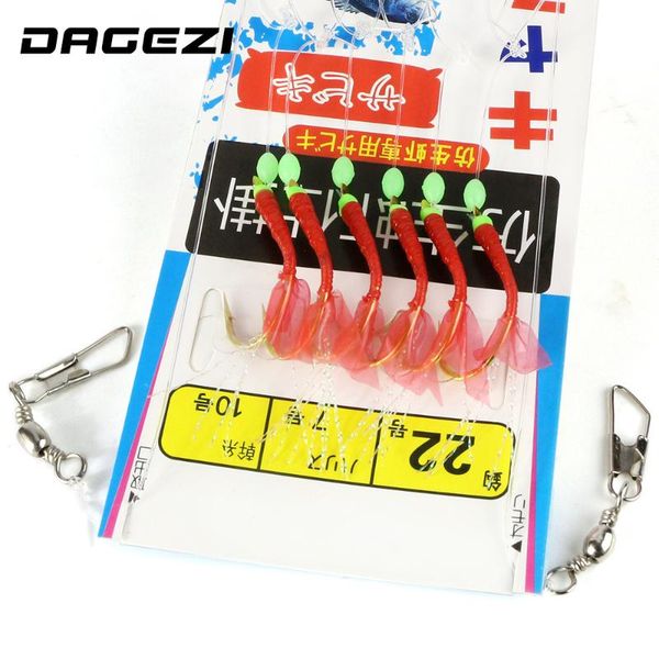6pcs/set luminous rubber string hook shrimp fish skin high carbon steel fishing bait jigs lure hooks
6pcs/set luminous rubber string hook shrimp fish skin high carbon steel fishing bait jigs lure hooks