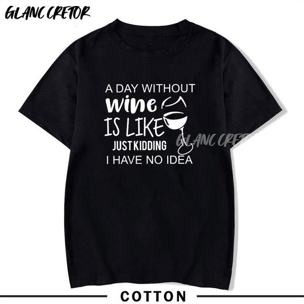 men's t-shirts a day without wine is like just kidding i have no idea fun sentence men summer printing magnificent, White;black
men's t-shirts a day without wine is like just kidding i have no idea fun sentence men summer printing magnificent, White;black
