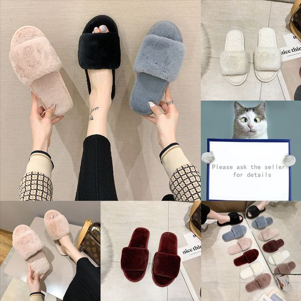 du6xr slippers plush women furry letter fluff slides slide designer casual shoes boots fashion luxury, Black
du6xr slippers plush women furry letter fluff slides slide designer casual shoes boots fashion luxury, Black