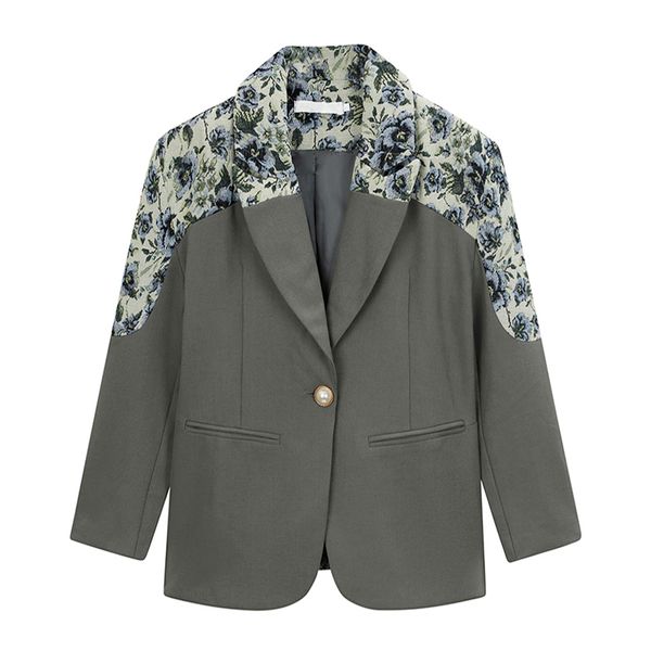 women's suits & blazers vintage jacquard retalhos cinza blazer feminino outono jaqueta e casaco terno floral desinger alta moda senhora, White;black
women's suits & blazers vintage jacquard retalhos cinza blazer feminino outono jaqueta e casaco terno floral desinger alta moda senhora, White;black