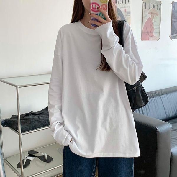 women's t-shirt 2021 long-sleeved women loose white pure cotton bottoming shirt autumn clothes with a and velvet harajuku
women's t-shirt 2021 long-sleeved women loose white pure cotton bottoming shirt autumn clothes with a and velvet harajuku
