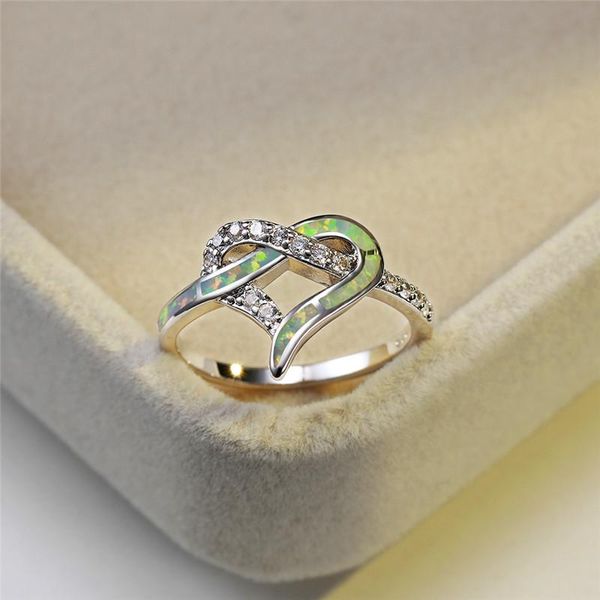 wedding rings luxury female blue white fire opal ring silver color for women promise heart infinity engagement, Slivery;golden
wedding rings luxury female blue white fire opal ring silver color for women promise heart infinity engagement, Slivery;golden