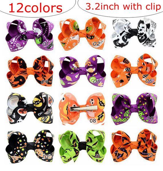 12designs 3.2inch bows kids girls halloween pumpkin hairpins barrettes children spider hair accessories princess layered bow clips, Slivery;white
12designs 3.2inch bows kids girls halloween pumpkin hairpins barrettes children spider hair accessories princess layered bow clips, Slivery;white