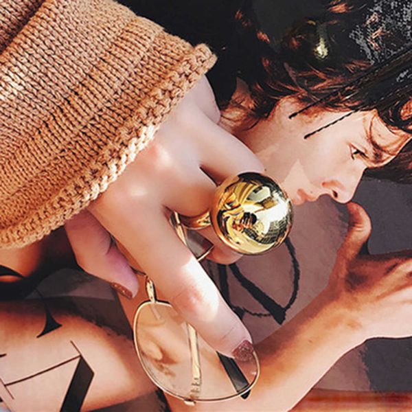 ring stylish fashionable large metal ball adjustable opening fashion jewelry lovely personality female s, Golden;silver
ring stylish fashionable large metal ball adjustable opening fashion jewelry lovely personality female s, Golden;silver