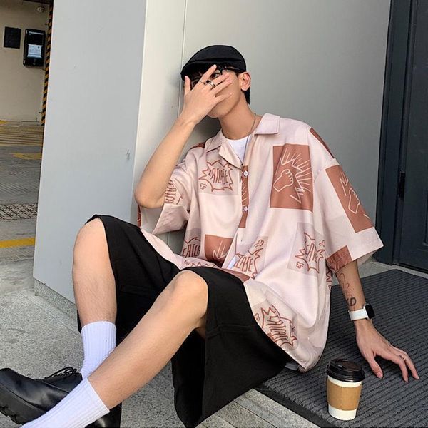 men's casual shirts japanese short sleeve shirt handsome trend korean loose ruffian half two piece suit, White;black
men's casual shirts japanese short sleeve shirt handsome trend korean loose ruffian half two piece suit, White;black