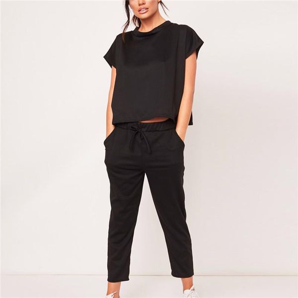women's jumpsuits & rompers two piece set jumpsuit women short sleeve t shirt and harem pants sports summer romper casual bodysuit trac, Black;white
women's jumpsuits & rompers two piece set jumpsuit women short sleeve t shirt and harem pants sports summer romper casual bodysuit trac, Black;white