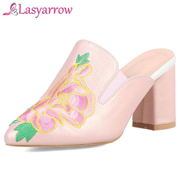 lasyarrow pointed toe slingback women's shoes summer mules slippers women high heel embroider woman sandal sandals, Black
lasyarrow pointed toe slingback women's shoes summer mules slippers women high heel embroider woman sandal sandals, Black