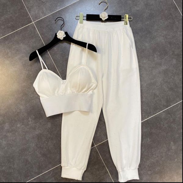 women tracksuits summer fashion casual stapless hollow out vest high waist long pants two piece set outfits sd020, Gray
women tracksuits summer fashion casual stapless hollow out vest high waist long pants two piece set outfits sd020, Gray