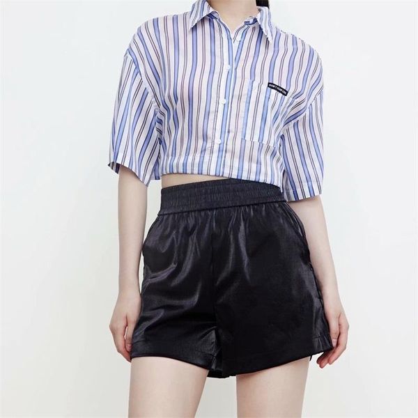 women's blouses & shirts mesttraf women 2021 fashion striped lacing short loose blouse retro lapel sleeve pocket streetwear, White
women's blouses & shirts mesttraf women 2021 fashion striped lacing short loose blouse retro lapel sleeve pocket streetwear, White