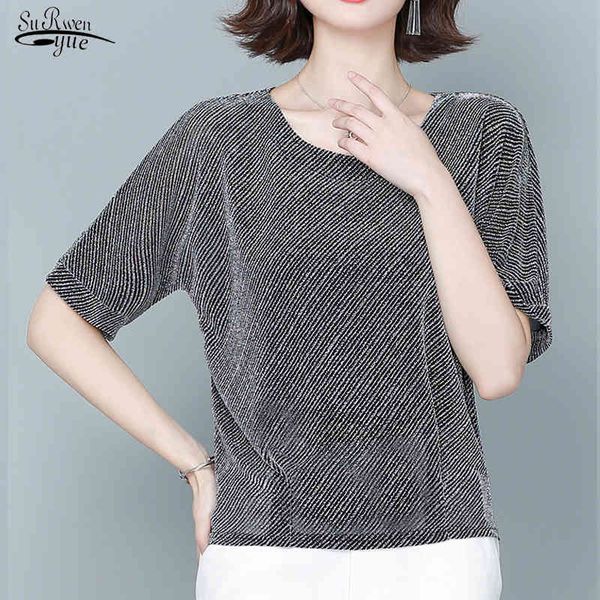 summer fashion loose striped women blouses korean o neck short sleeve woman shirt casual female shirts plus size 4xl 13713 210521, White
summer fashion loose striped women blouses korean o neck short sleeve woman shirt casual female shirts plus size 4xl 13713 210521, White