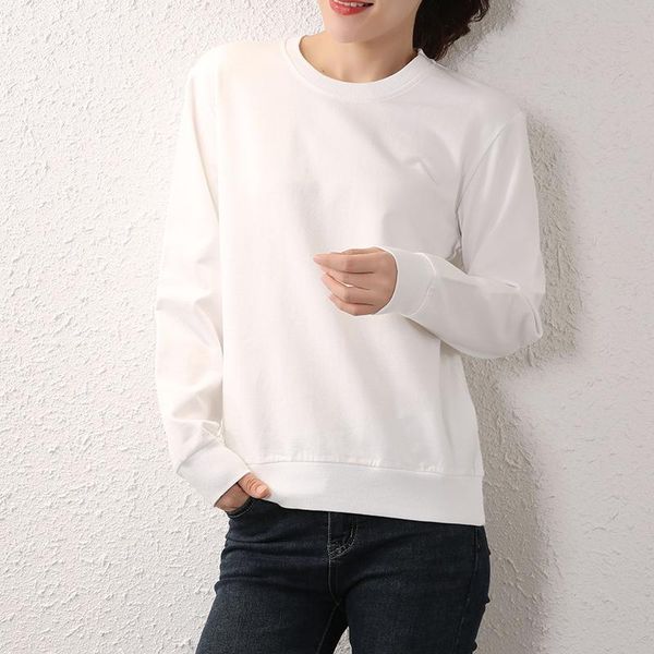 women's sweaters autumn winter sweater 2021 women same style solid color long-sleeved pullover round neck cotton, White;black
women's sweaters autumn winter sweater 2021 women same style solid color long-sleeved pullover round neck cotton, White;black