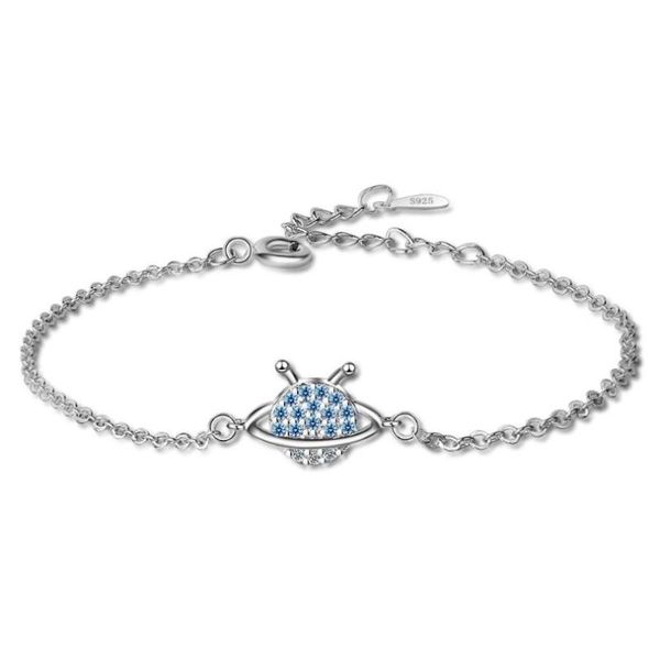 link, chain exquisite cute blue planet bracelets & bangles for women trend creative 925 sterling silver party gifts jewelry sab41, Black
link, chain exquisite cute blue planet bracelets & bangles for women trend creative 925 sterling silver party gifts jewelry sab41, Black
