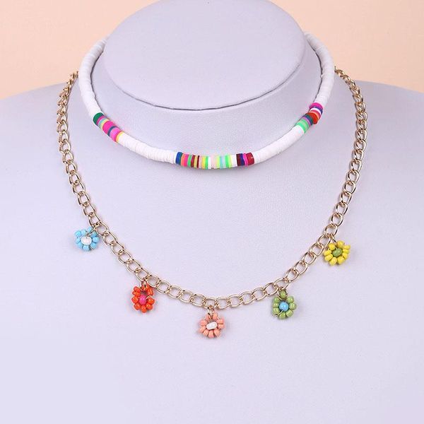chains 2pcs trendy bead strand beaded choker necklace for women bohemian colorful handmade short flower pearl collar jewelry, Silver
chains 2pcs trendy bead strand beaded choker necklace for women bohemian colorful handmade short flower pearl collar jewelry, Silver