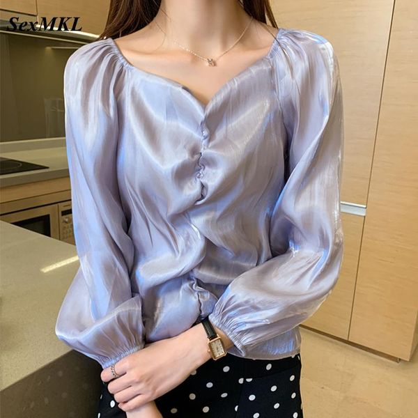 women's blouses & shirts women puff sleeve purple 2021 korean fashion autumn white chiffon elegnat loose long office xxl
women's blouses & shirts women puff sleeve purple 2021 korean fashion autumn white chiffon elegnat loose long office xxl