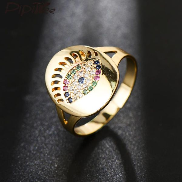 cluster rings pipitree open devil's eye ring for women gold color oval shape cz zircon female evil bague crystal jewelry adjustable, Golden;silver
cluster rings pipitree open devil's eye ring for women gold color oval shape cz zircon female evil bague crystal jewelry adjustable, Golden;silver