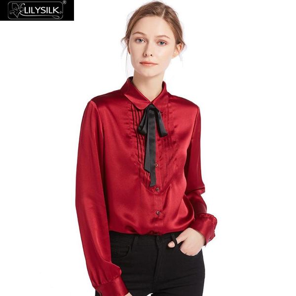 women's blouses & shirts lilysilk silk bib collar barrel sleeve ladies clearance sale, White
women's blouses & shirts lilysilk silk bib collar barrel sleeve ladies clearance sale, White