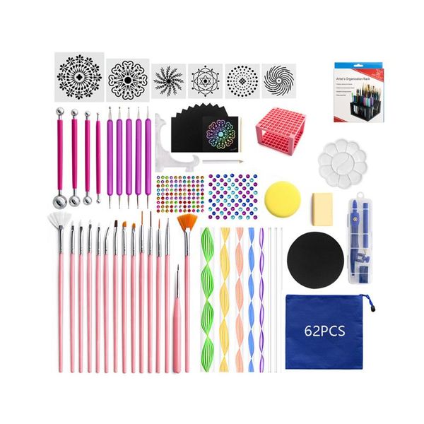 craft tools 62pcs mandala dotting 6 paintingtemplates 8 acrylic sticks painting tray full drawing accessories beautifuldurable
craft tools 62pcs mandala dotting 6 paintingtemplates 8 acrylic sticks painting tray full drawing accessories beautifuldurable
