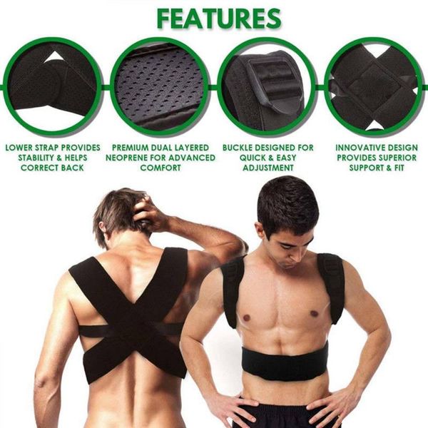 men's body shapers shaper posture corrector adjustable back shoulder lumbar brace support belt correction prevent slouching, Black;brown
men's body shapers shaper posture corrector adjustable back shoulder lumbar brace support belt correction prevent slouching, Black;brown