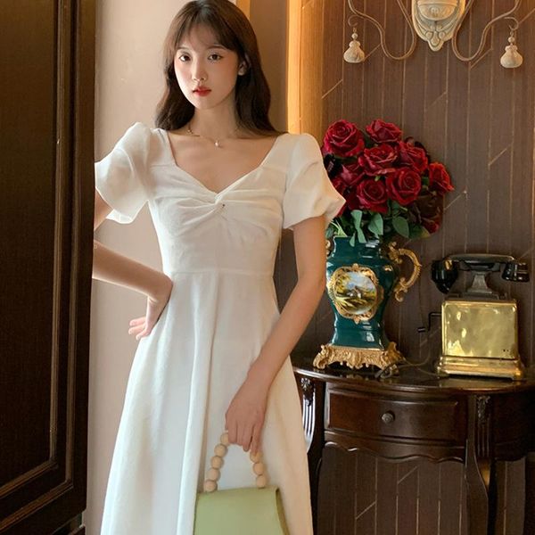 casual dresses 2021 summer / french romantic square neck bubble sleeve with hollow back design, Black;gray
casual dresses 2021 summer / french romantic square neck bubble sleeve with hollow back design, Black;gray