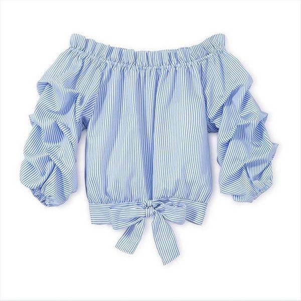 fashion newborn toddler baby kid girl t shirts summer autumn stripe ruffles off shoulder shirt long sleeve clothes 3, Blue
fashion newborn toddler baby kid girl t shirts summer autumn stripe ruffles off shoulder shirt long sleeve clothes 3, Blue