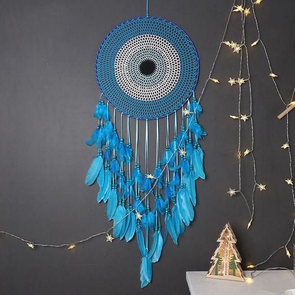 decorative objects & figurines 40cm blue dreamcatcher wall hanging wind chimes concentric circles feather dream catcher modern home decorati
decorative objects & figurines 40cm blue dreamcatcher wall hanging wind chimes concentric circles feather dream catcher modern home decorati