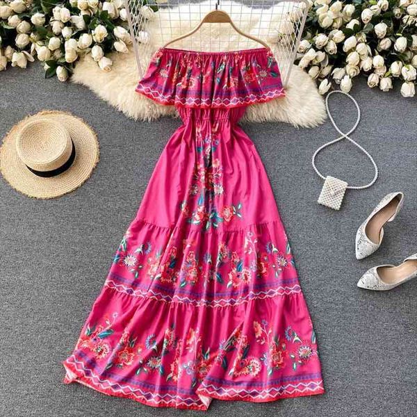 summer holiday seaside beach women dresses style one neck print ruffle waist big swing female fc004, Black;gray
summer holiday seaside beach women dresses style one neck print ruffle waist big swing female fc004, Black;gray