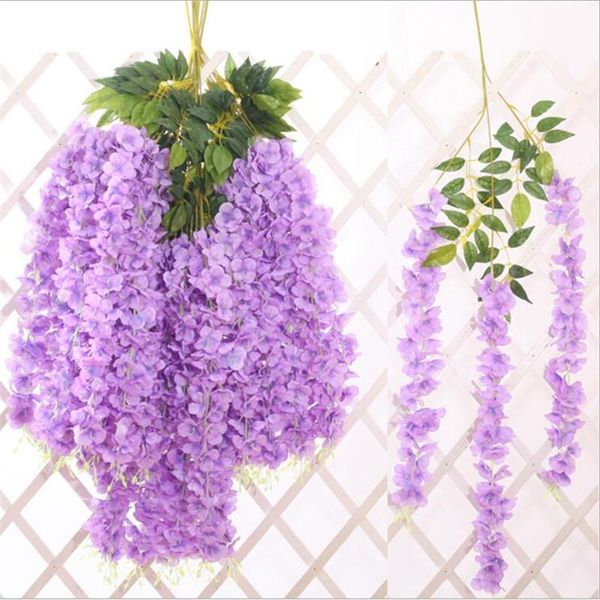 encryption quality plastic wisteria flower ceiling decoration simulation rattan creative wedding 12pcs/set decorative flowers & wreaths 
encryption quality plastic wisteria flower ceiling decoration simulation rattan creative wedding 12pcs/set decorative flowers & wreaths
