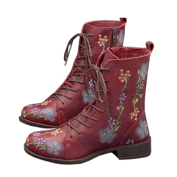 boots women's pu leather flower short ladies fashion ankle lace up sewing female zippers platform retro women casual shoes, Black
boots women's pu leather flower short ladies fashion ankle lace up sewing female zippers platform retro women casual shoes, Black