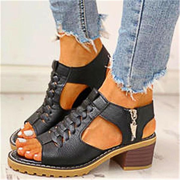 dress shoes platform sandals women 2021 square heel roman summer high heels zippper casual sandalias mujer, Black
dress shoes platform sandals women 2021 square heel roman summer high heels zippper casual sandalias mujer, Black