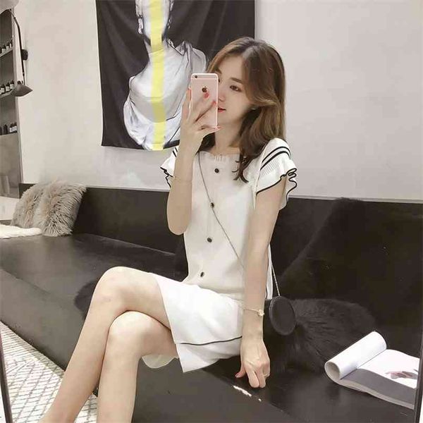 fashion women's knitted dress for spring and summer , waisted retro temperament thin 210520, Black;gray
fashion women's knitted dress for spring and summer , waisted retro temperament thin 210520, Black;gray