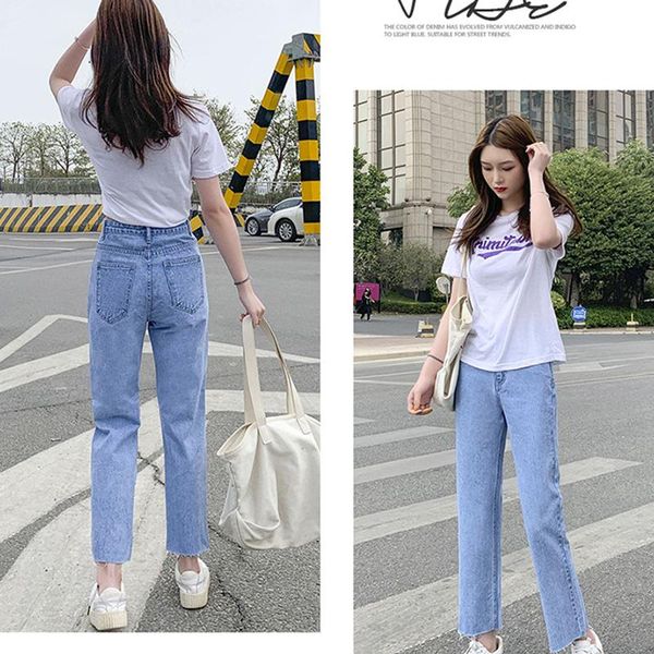 loose casual nine-point denim trousers boyfriend jeans ripped women's 2021 retro thin, Blue
loose casual nine-point denim trousers boyfriend jeans ripped women's 2021 retro thin, Blue