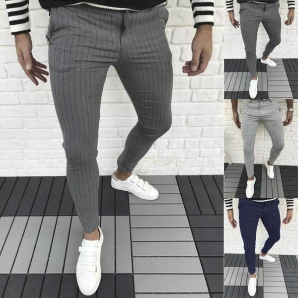 men's pants casual striped elastic four season business dress straight slim fit man suit korean streetwear joggers, Black
men's pants casual striped elastic four season business dress straight slim fit man suit korean streetwear joggers, Black