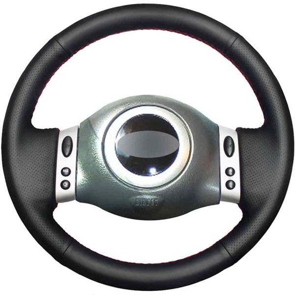 black pu faux leather diy hand-stitched car steering wheel cover for coupe 2001-2006 mini r50 r53 r60
black pu faux leather diy hand-stitched car steering wheel cover for coupe 2001-2006 mini r50 r53 r60