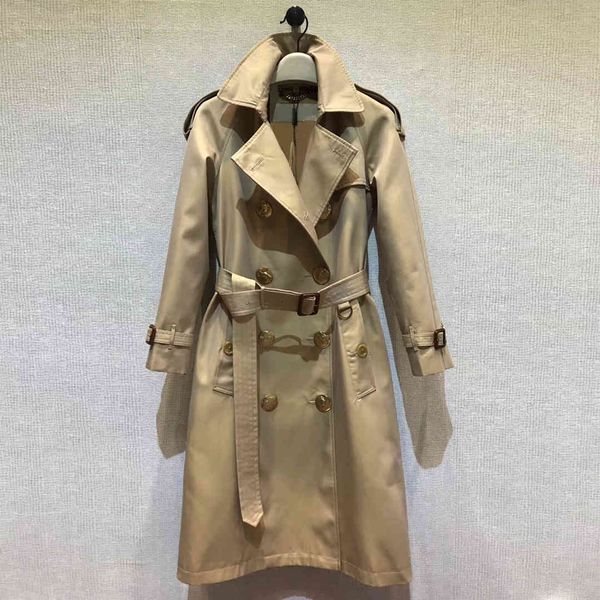 leather est high-end waterproof long trench coat women lapel bird embossed metal button slim belt fashion office lady coats overcoat, Black
leather est high-end waterproof long trench coat women lapel bird embossed metal button slim belt fashion office lady coats overcoat, Black