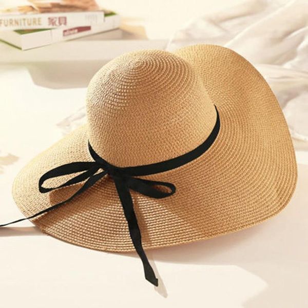 Round Top Raffia Wide Brim Straw Hats Summer Sun For Women With Leisure Beach Lady Flat, Blue;gray
Round Top Raffia Wide Brim Straw Hats Summer Sun For Women With Leisure Beach Lady Flat, Blue;gray