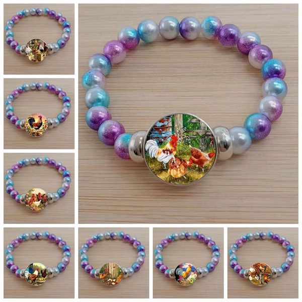 beaded, strands brambling rooster glass cabochon lady bracelet cute animal girl color bead, Black
beaded, strands brambling rooster glass cabochon lady bracelet cute animal girl color bead, Black