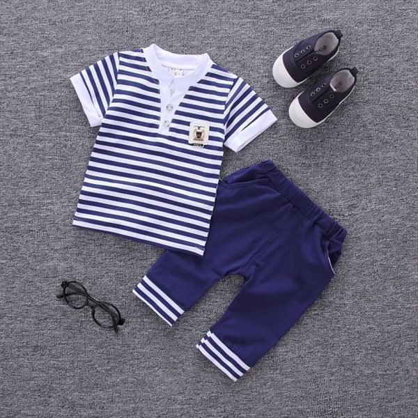2pcs summer kids boys clothing set baby striped t shirt shorts children outfit sets for 0 4years, White
2pcs summer kids boys clothing set baby striped t shirt shorts children outfit sets for 0 4years, White