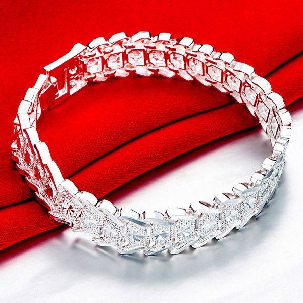 925 sterling silver retro large chain bracelets for women charm exaggeration bangles wedding party fashion jewelry 2021 gifts, Black
925 sterling silver retro large chain bracelets for women charm exaggeration bangles wedding party fashion jewelry 2021 gifts, Black