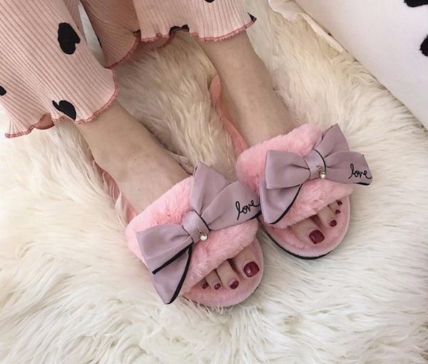 slippers fashion winter shoes home women fur butterfly-knot fluffy slides pink warm flats indoor, Black
slippers fashion winter shoes home women fur butterfly-knot fluffy slides pink warm flats indoor, Black