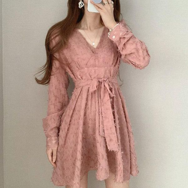 casual dresses temperament solid tassel puff sleeve dress cross v-neck belt slim waist mini robe female 2021 autumn korean chic vestidos muj, Black;gray
casual dresses temperament solid tassel puff sleeve dress cross v-neck belt slim waist mini robe female 2021 autumn korean chic vestidos muj, Black;gray