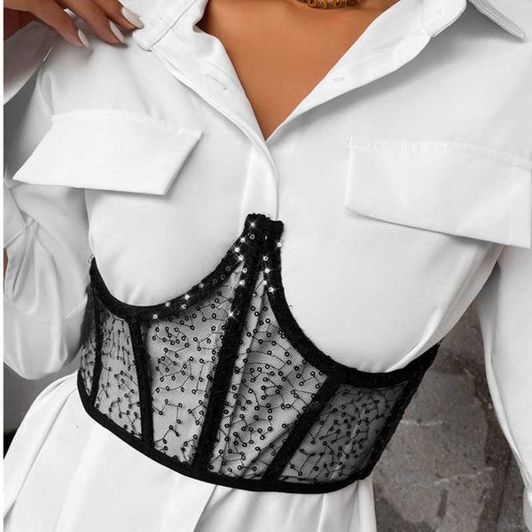 women's belt sheer underbust corset strapless back boned bustier sequin waist cincher cummerbunds streetwear waist corsets p0817, Black;brown
women's belt sheer underbust corset strapless back boned bustier sequin waist cincher cummerbunds streetwear waist corsets p0817, Black;brown