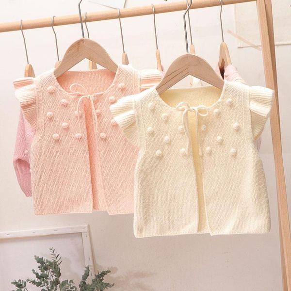 pullover autumn 2021 girls solid ruffles sleeveless ball knitwear sweater cardigans children vest waistcoat outerwear, Blue
pullover autumn 2021 girls solid ruffles sleeveless ball knitwear sweater cardigans children vest waistcoat outerwear, Blue
