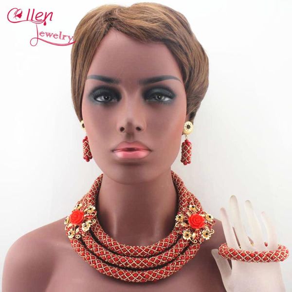 earrings & necklace luxury bridal jewelry sets nigerian wedding african beads set handmade flower bracelet n0019, Silver
earrings & necklace luxury bridal jewelry sets nigerian wedding african beads set handmade flower bracelet n0019, Silver